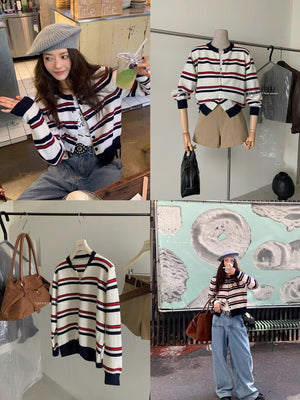 Striped Knit Top