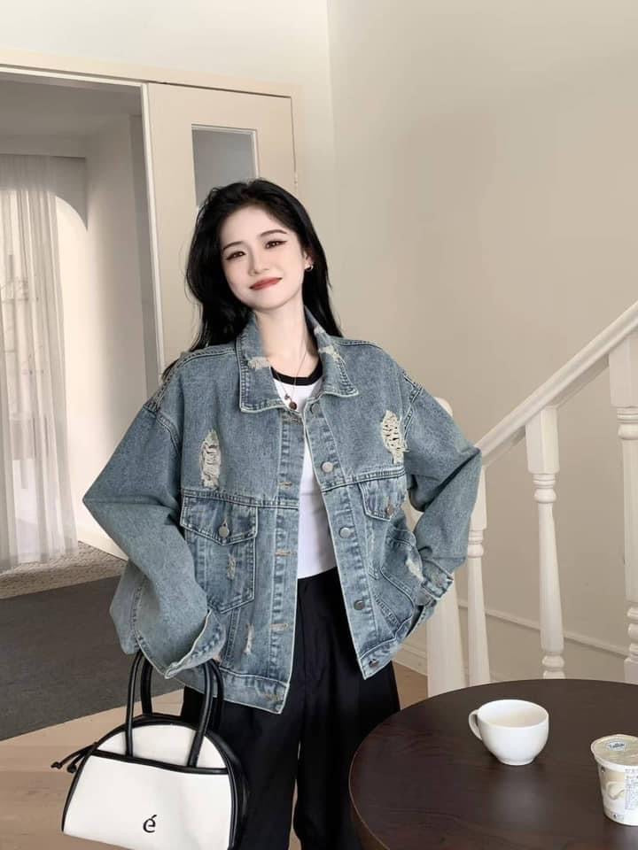 Distressed Denim Jacket