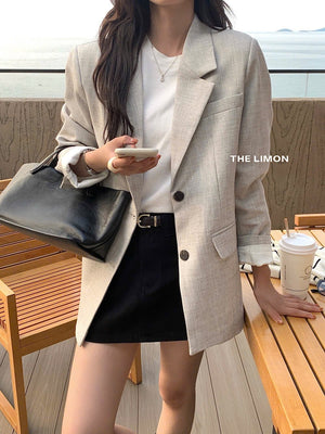 Grey Comfortable Cozy Blazer Vest