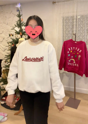 Inspired L.V Letters Embroidered Sweater