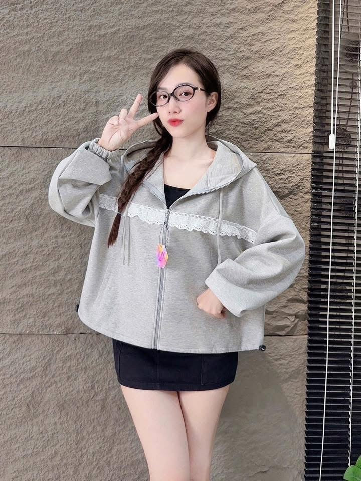 Lace Soft Hoodie Jacket
