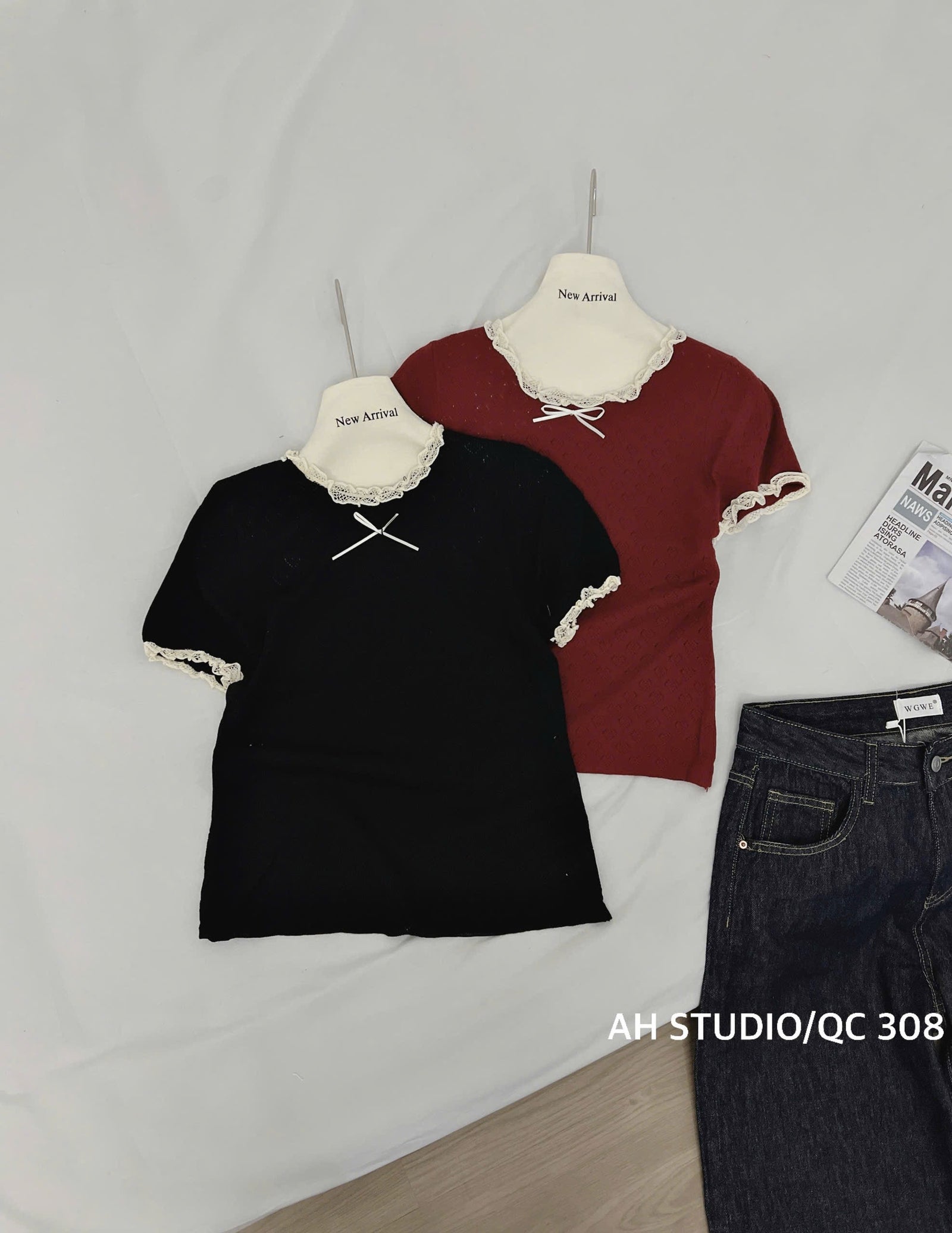 Cute Short Sleeved Lace Top