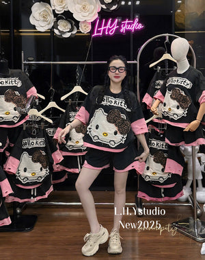 SET Black Cute Kitty