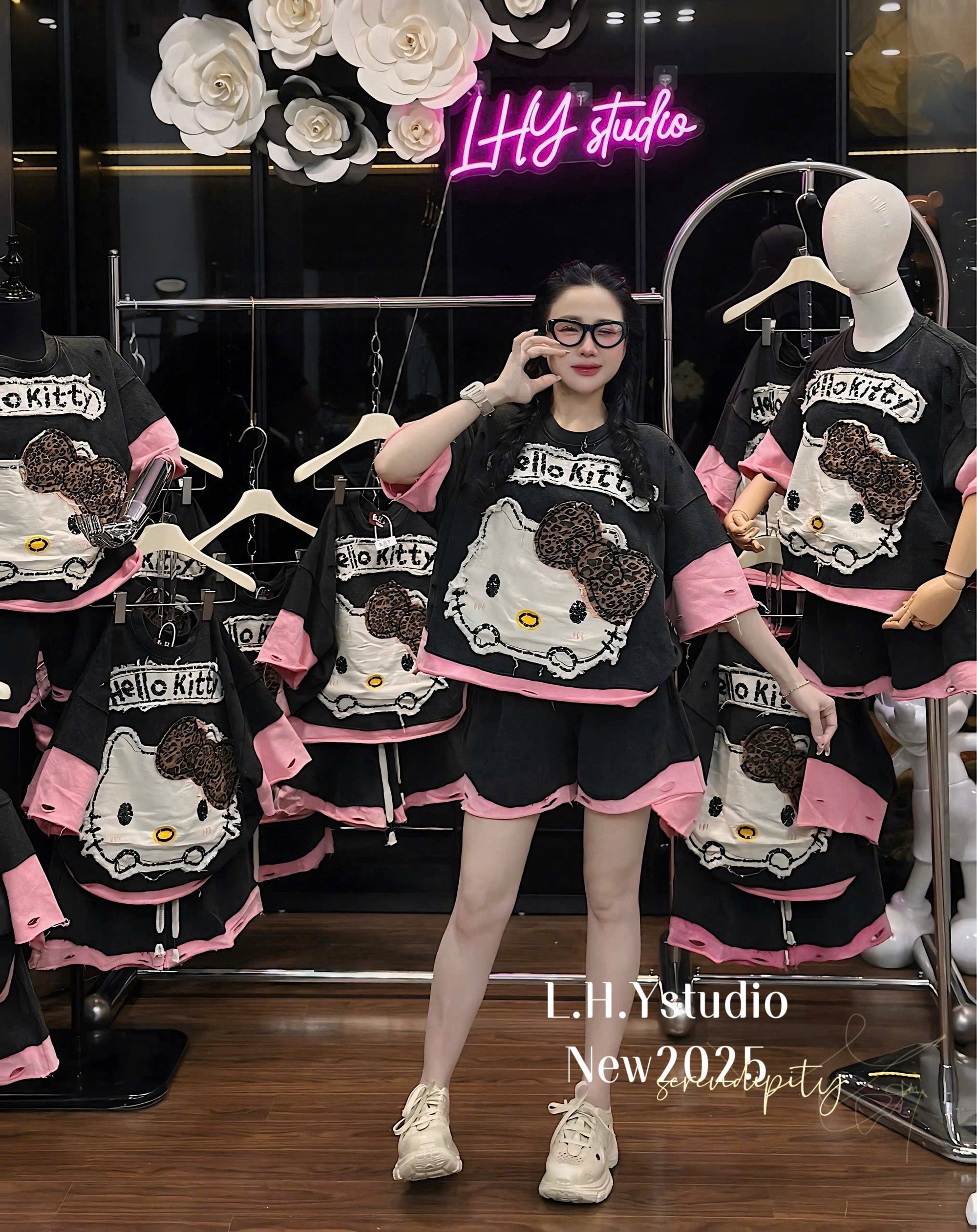 SET Black Cute Kitty