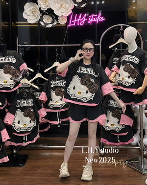 SET Black Cute Kitty