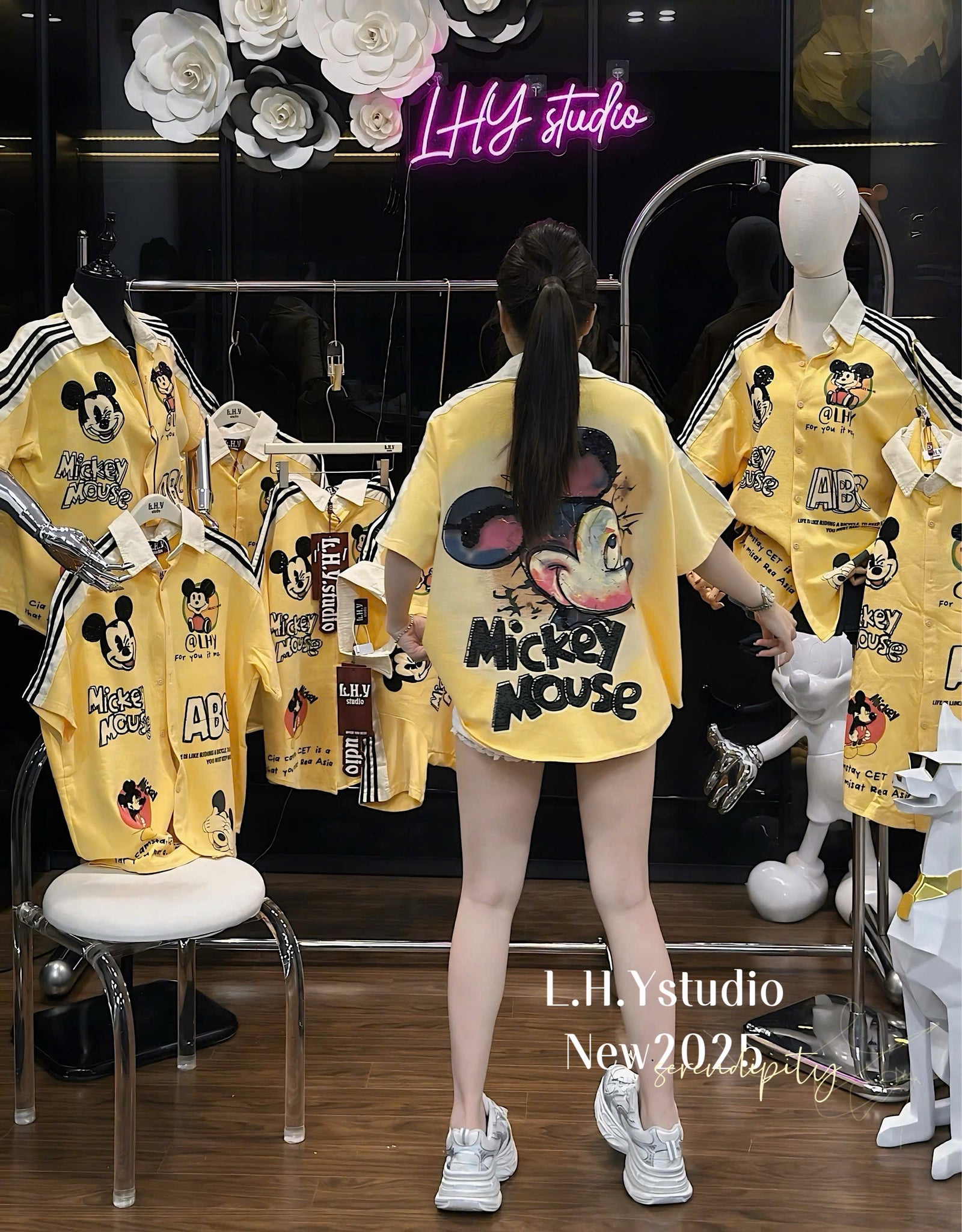 N15 Tee Top in Shirt Style in Yellow