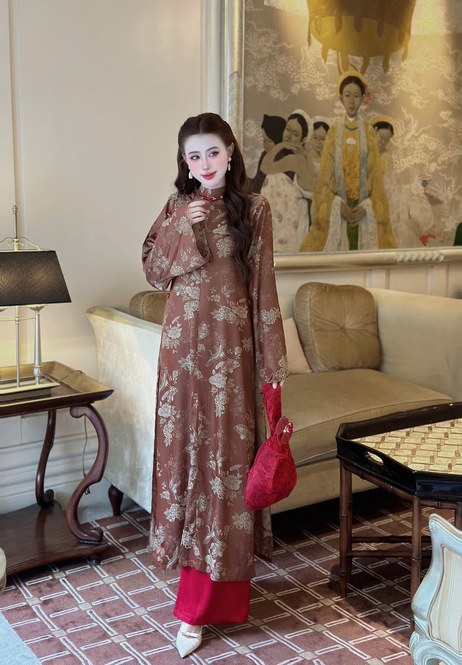 Áo Dài Gấm và Quần Lụa Lạnh