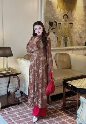 Áo Dài Gấm và Quần Lụa Lạnh