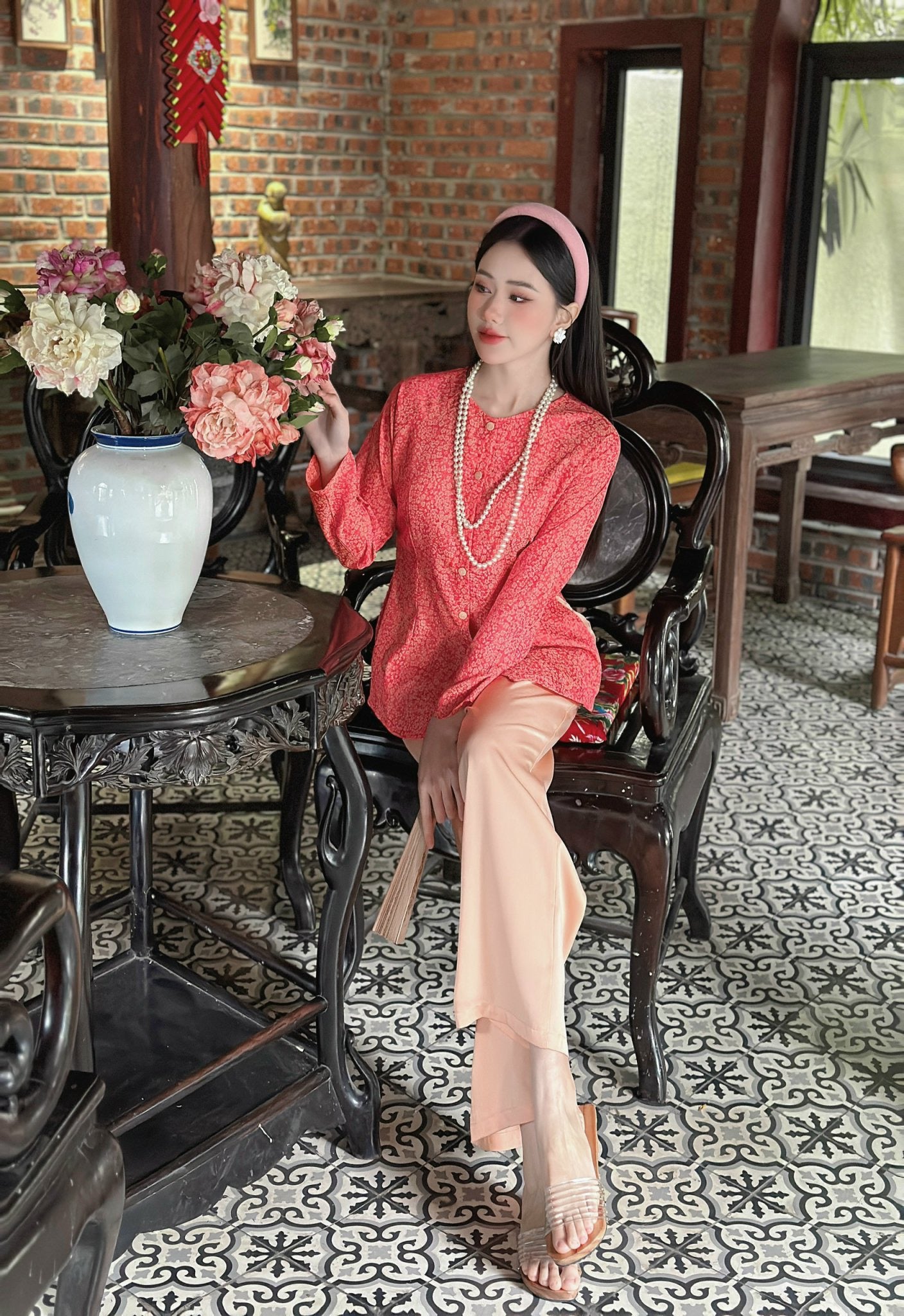 B28 L - Bà Ba Gấm Hoa Cao Cấp