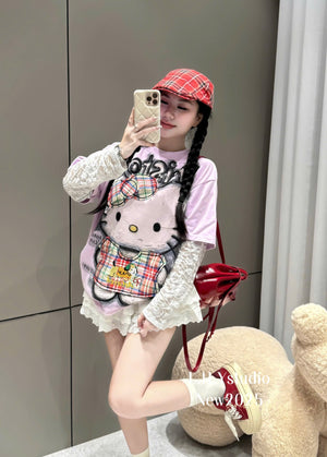 Kitty Lace Long Sleeves Top