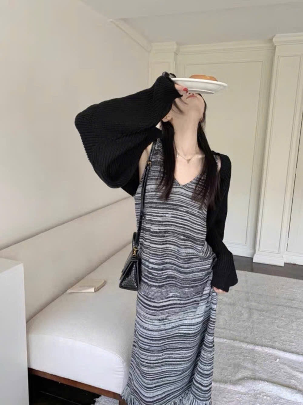 Knit Dress with Jacket