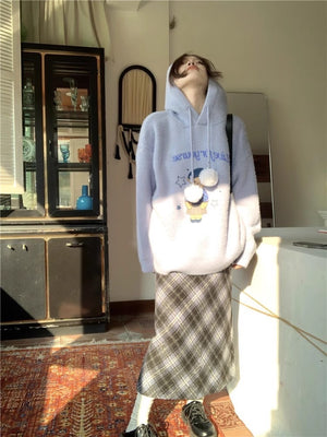 Blue Solvang Knit Hoodie and Skirts