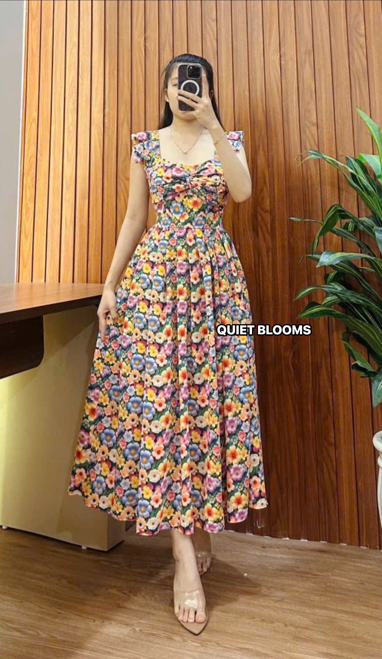 Flutter Sleeves Flower Dress