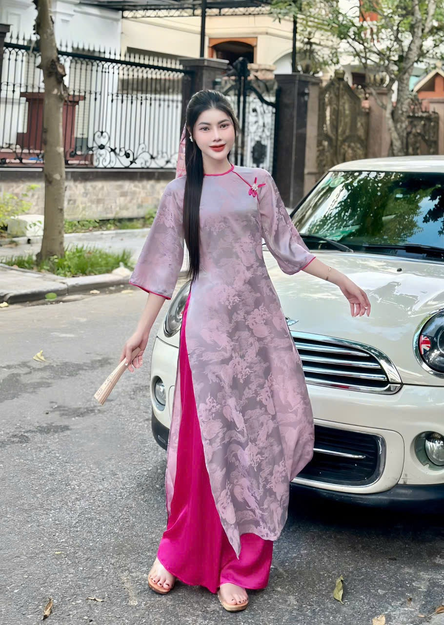 AD02 Áo Dài Lụa Gấm