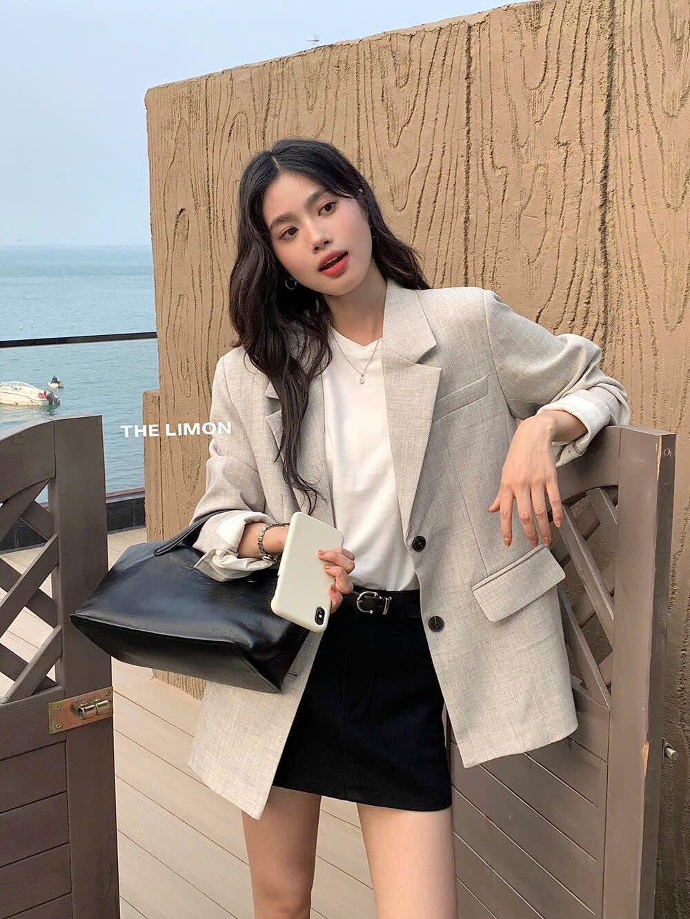 Grey Comfortable Cozy Blazer Vest