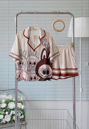 S01 Set 2pc - Labubu Short Pajamas