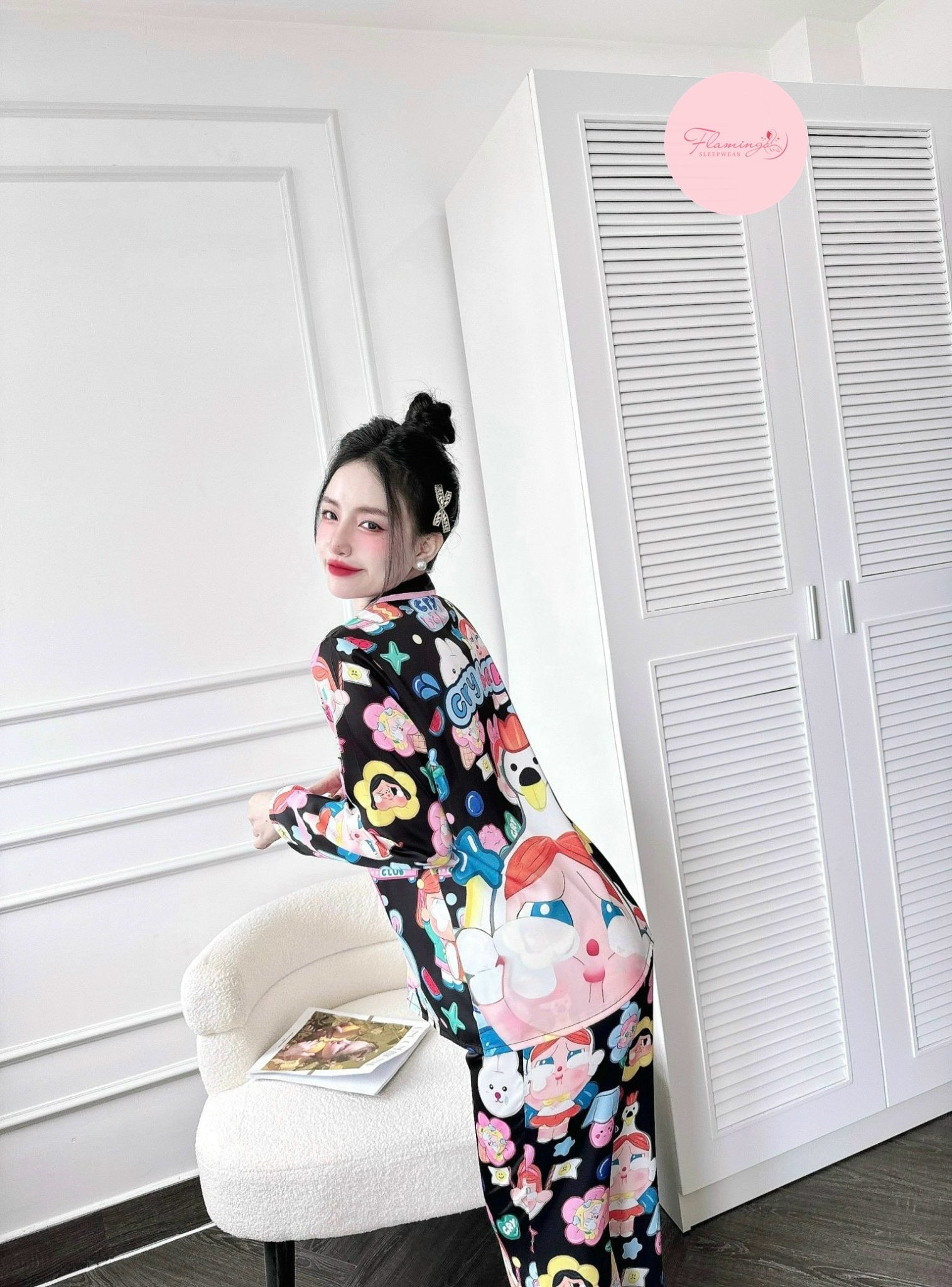 (90-120 lbs) Crybaby Long Sleeved Shirt Long Pants Pj Set