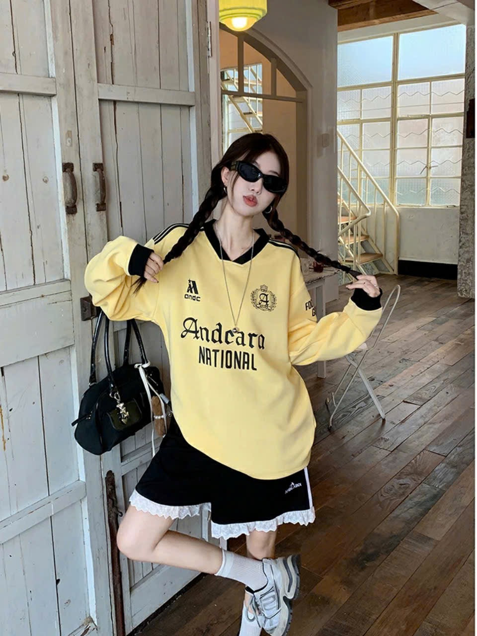 Yellow Cute Sweatshirt