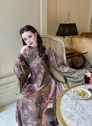 Áo Dài Gấm và Quần Lụa Lạnh