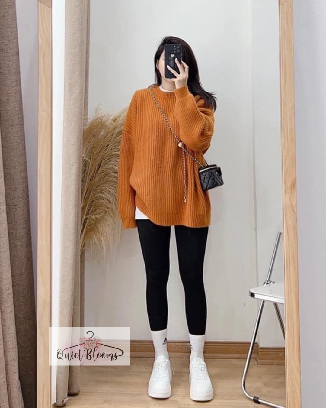 Lightweight Sweater in Burn Orange