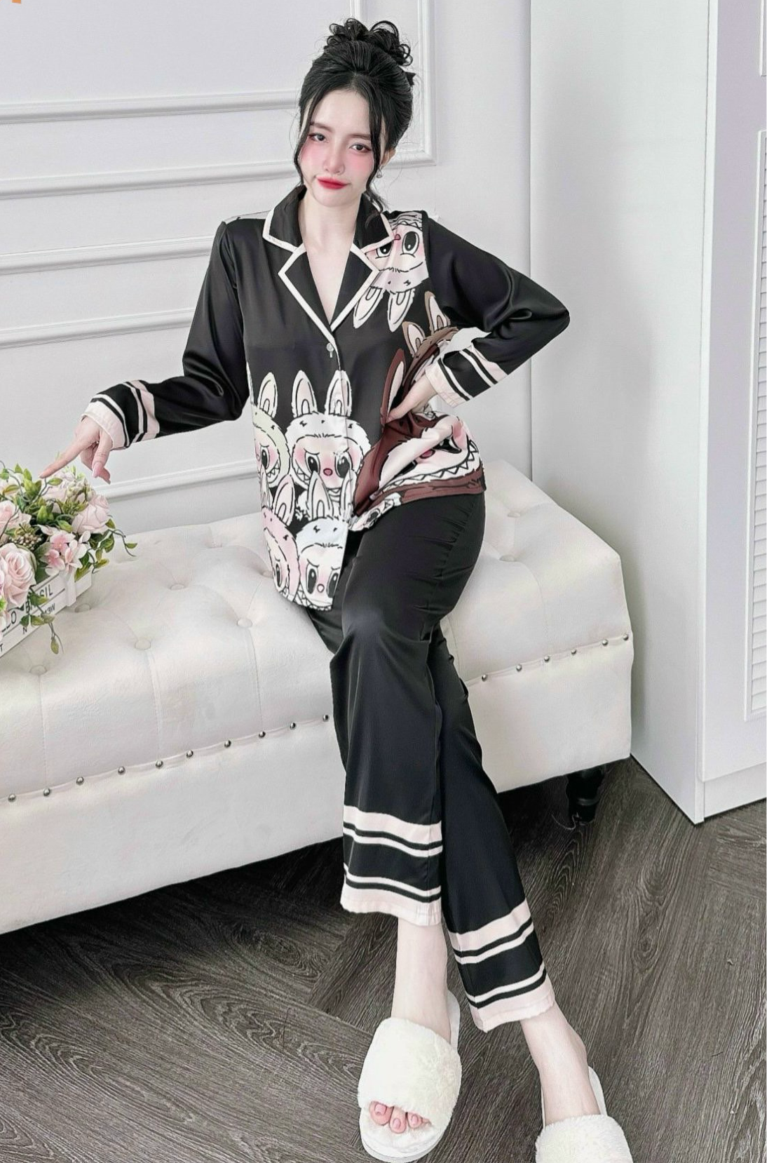 Labubu Long Sleeved Shirt Long Pants Pj Set