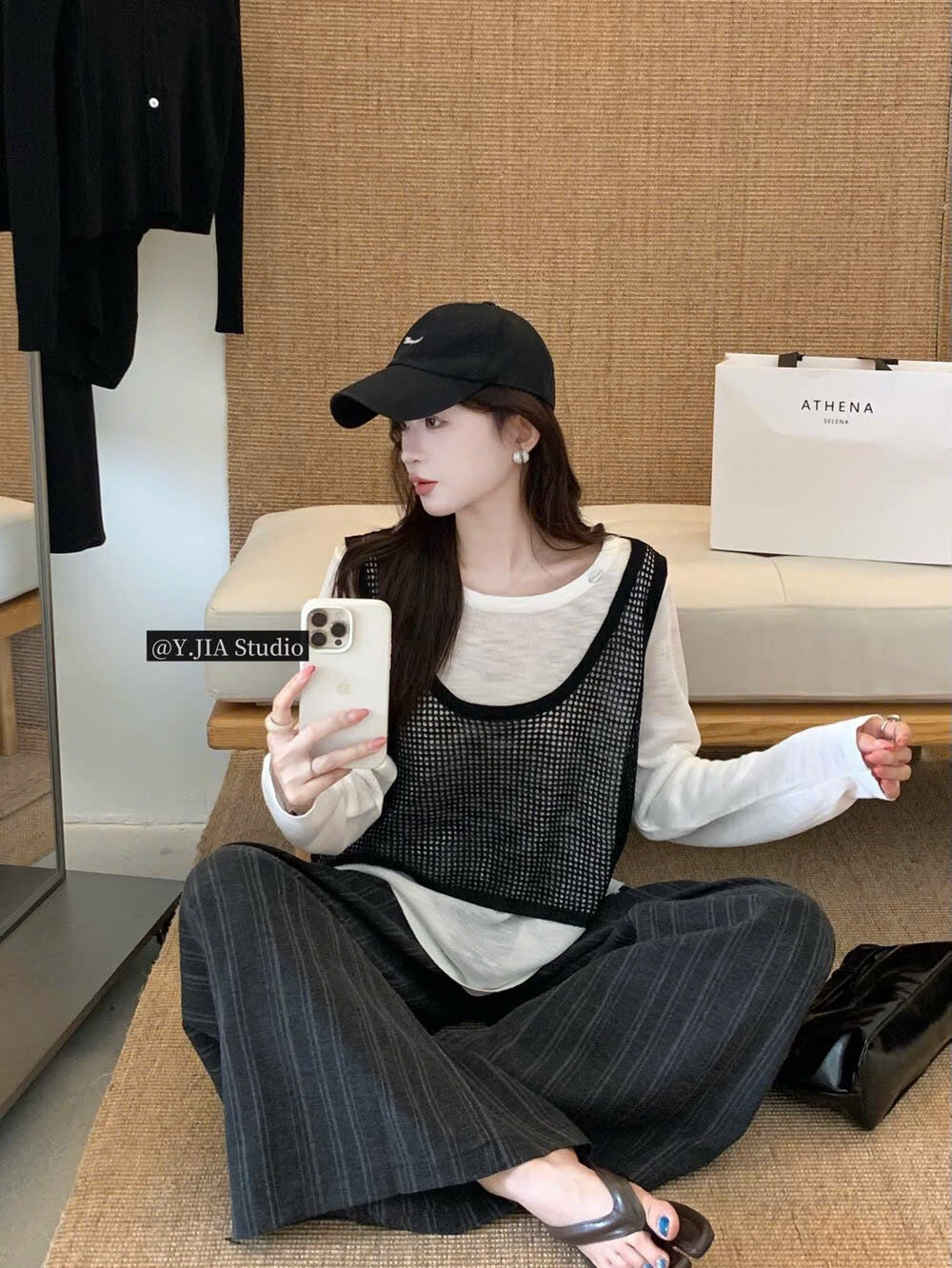 Cream Lace 2 in 1 Long Sleeves Top