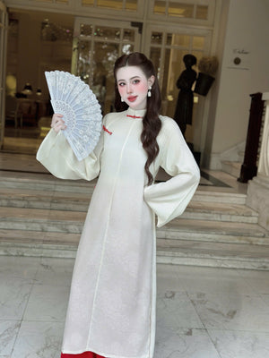 Áo Dài Gấm và Quần Lụa Lạnh