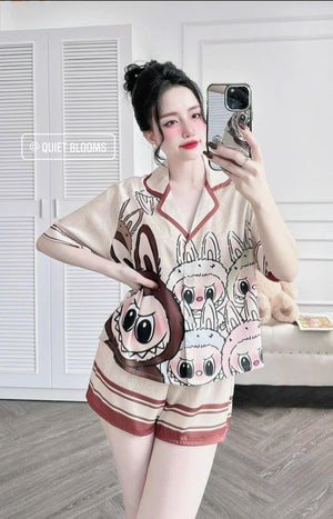 S01 Set 2pc - Labubu Short Pajamas