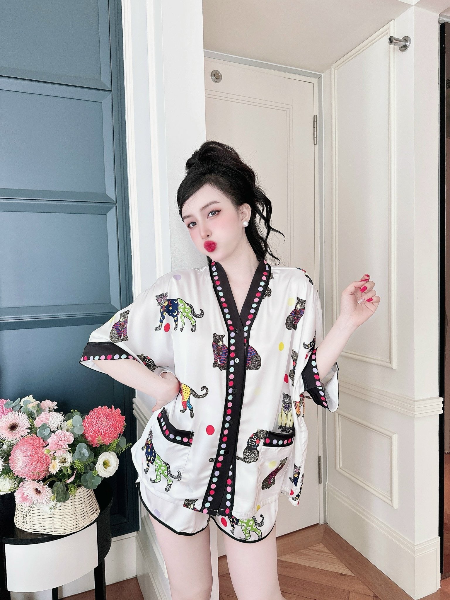 PJ13 2pcs/ Set Top and Shorts