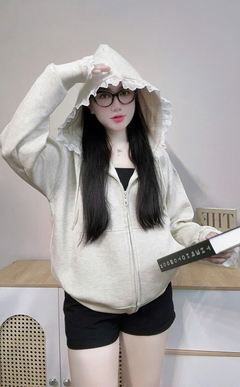 Lace Soft Hoodie Jacket