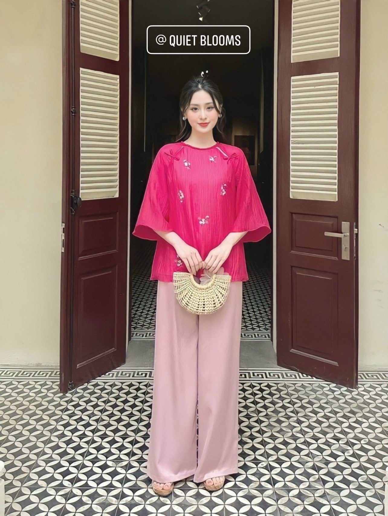 P01 - Pháp Phục Lam Voan Tơ Thêu Cao Cấp