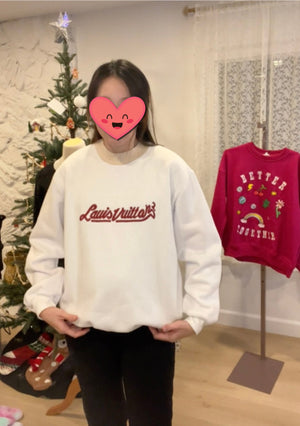 Inspired L.V Letters Embroidered Sweater