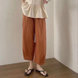 Set 2pc - Sleeveless top and pants - Áo màu apricot, quần cam