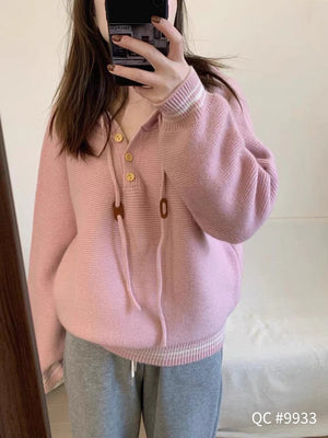 Cute Hoodie with Buttons