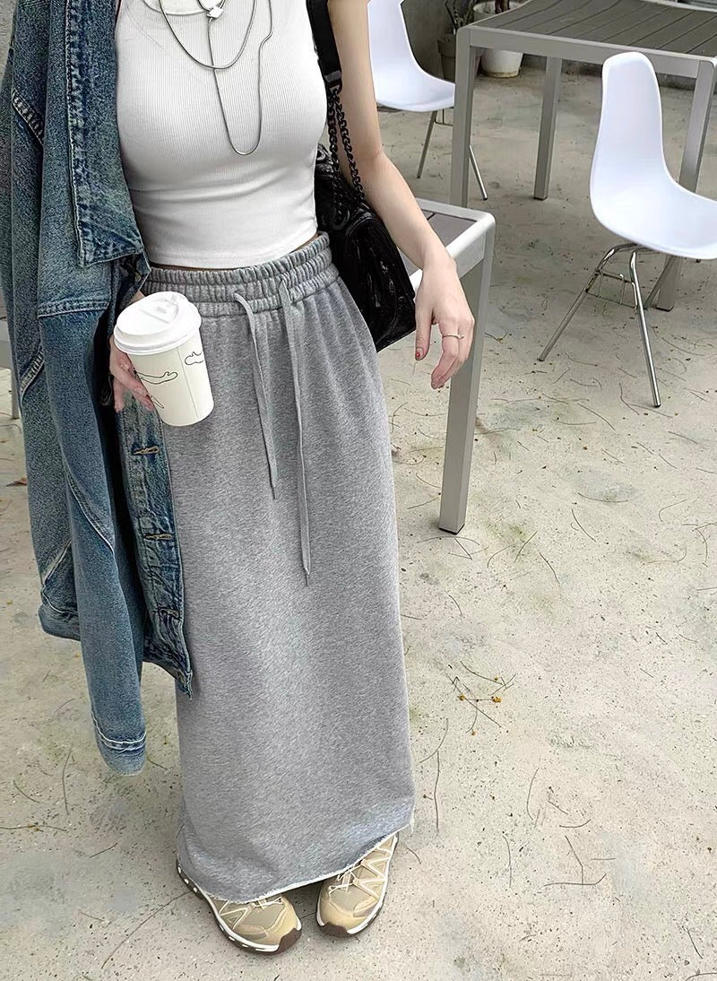 Cool Long Skirt - Grey