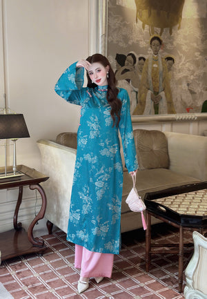 Áo Dài Gấm và Quần Lụa Lạnh