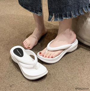 White Flip Flops