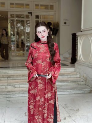 Áo Dài Gấm và Quần Lụa Lạnh