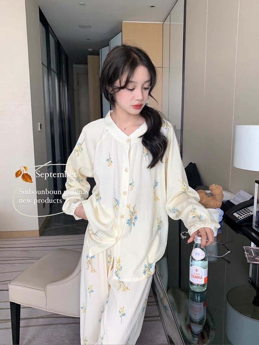 Light Yellow Pajamas Sleepwear #43