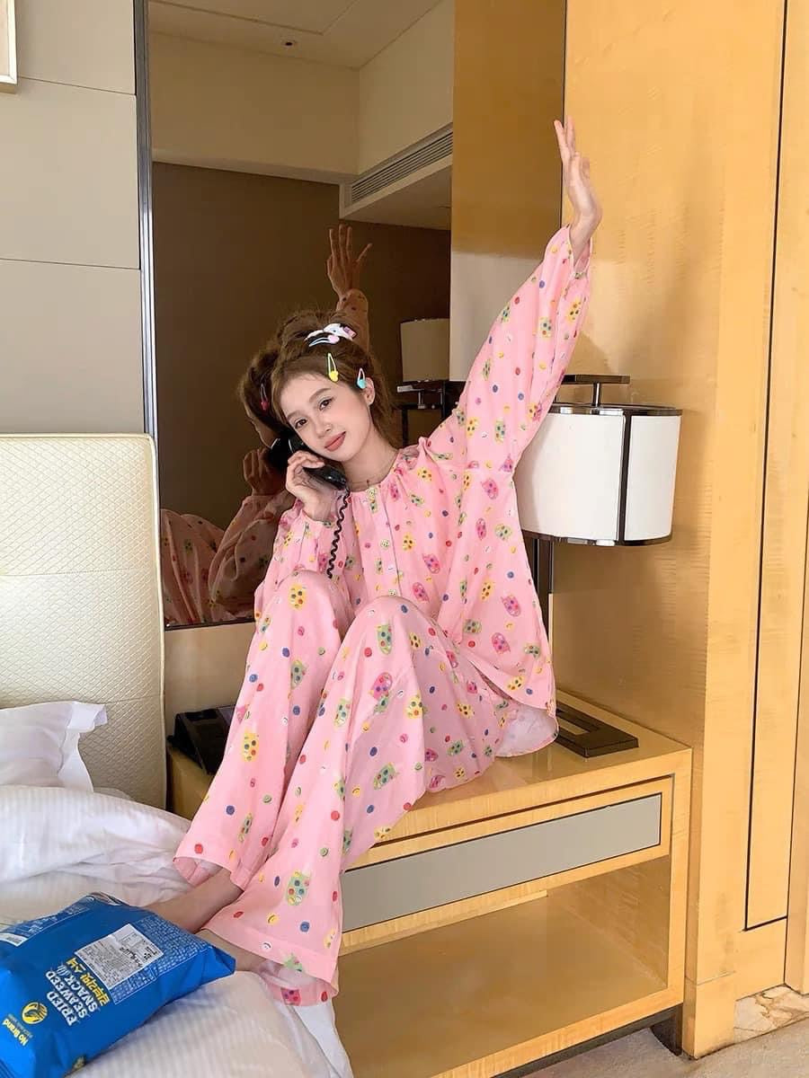 (PJ44) Pink Pajamas Sleepwear