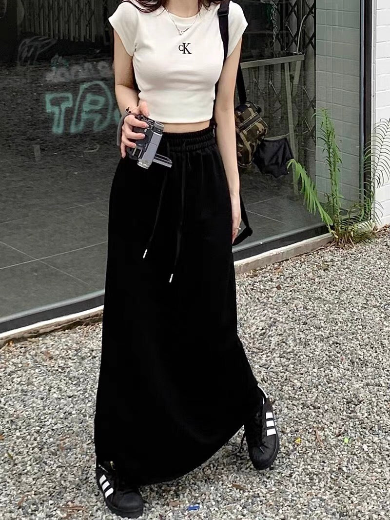 Cool Long Skirt - Black