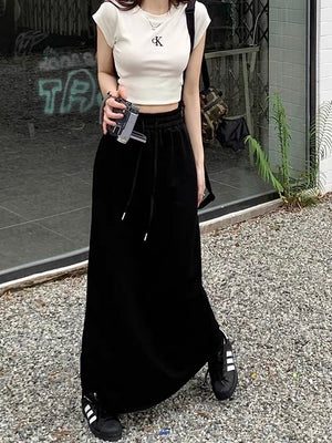 Cool Long Skirt - Black