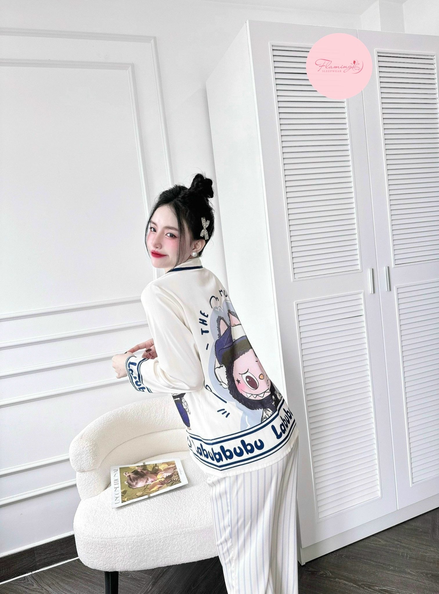 Labubu Long Sleeved Shirt Long Pants Pj Set