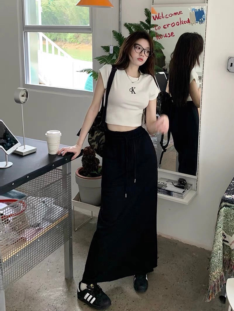 Cool Long Skirt - Black