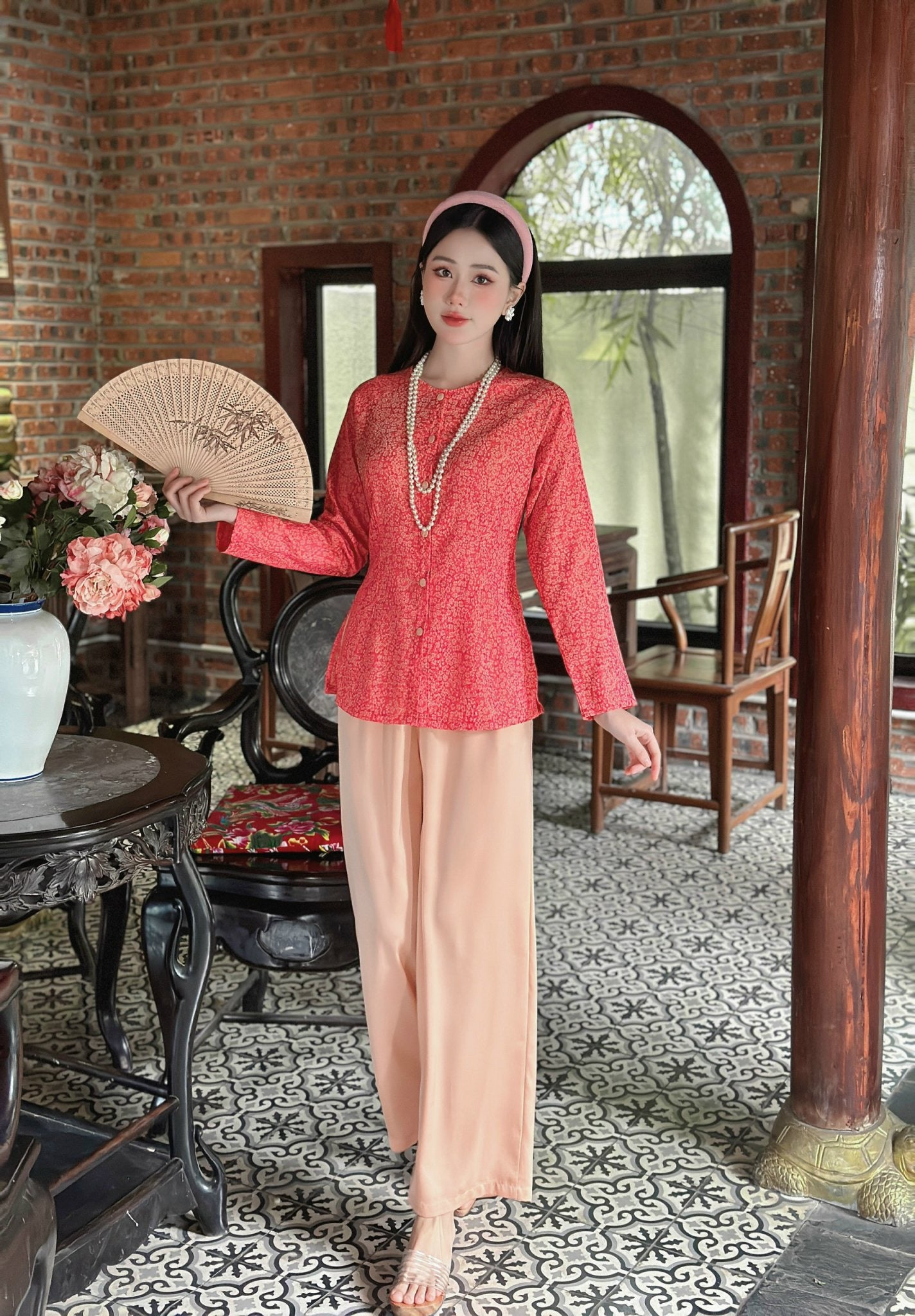 B28 L - Bà Ba Gấm Hoa Cao Cấp