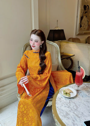 Áo Dài Gấm và Quần Lụa Lạnh