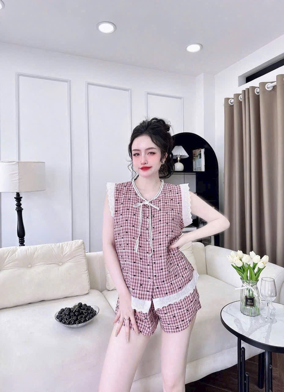 (90-120 lbs) Sleevelessed Kate Pajama Set