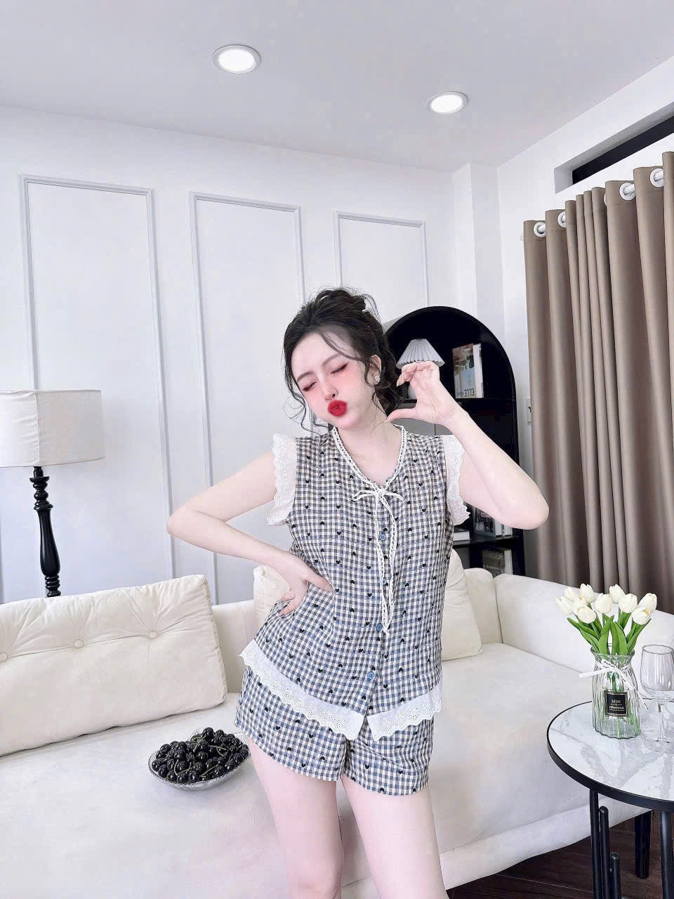 (90-120 lbs) Sleevelessed Kate Pajama Set