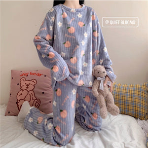 Fuzzy Fleece Pajamas Sleepwear #32
