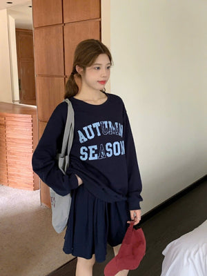 Set 2pc Autumn Season Sweatshirt and Skirts